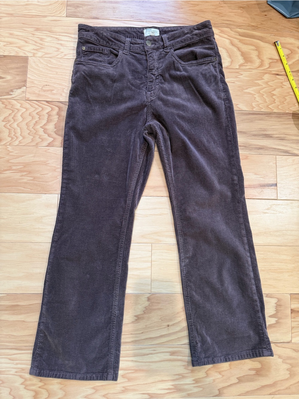 Pilcro and the Letterpress Women's Dark Brown Corduroy High Rise Boot Cut 30